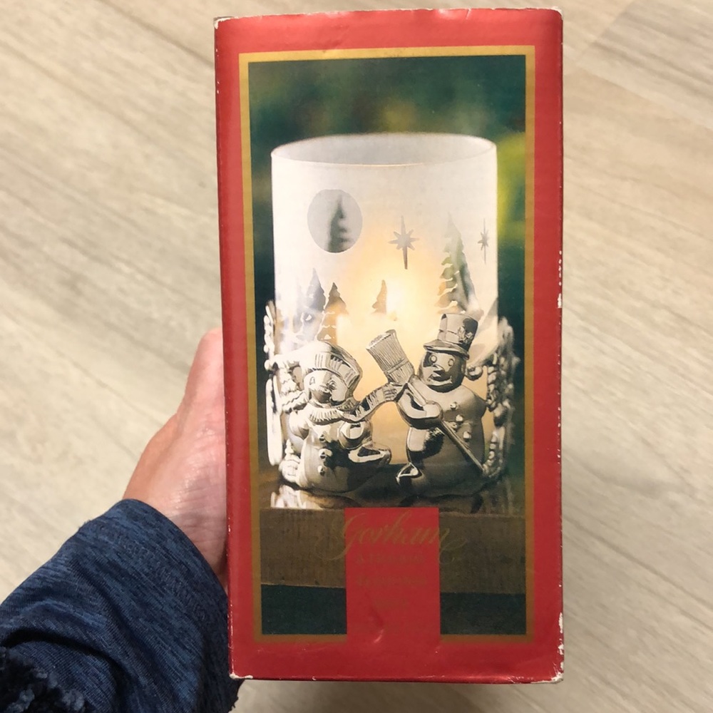 Gorham VTG Snowman Votive